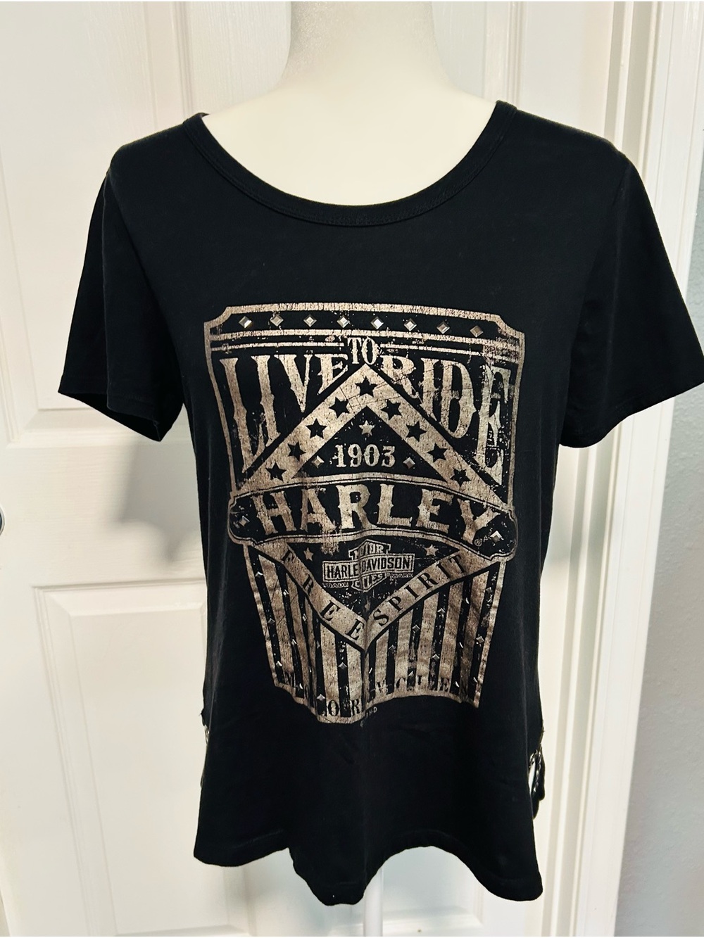 Harley-Davidson women’s Black Graphic Tee - Live to Ride